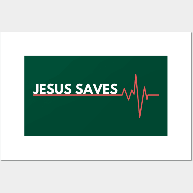 Jesus Saves Wall Art by Happy - Design